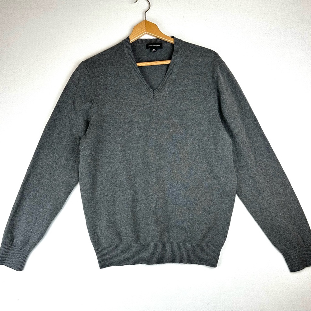 Port Authority V-Neck Sweater Preppy Minimalist Office‎ Classic